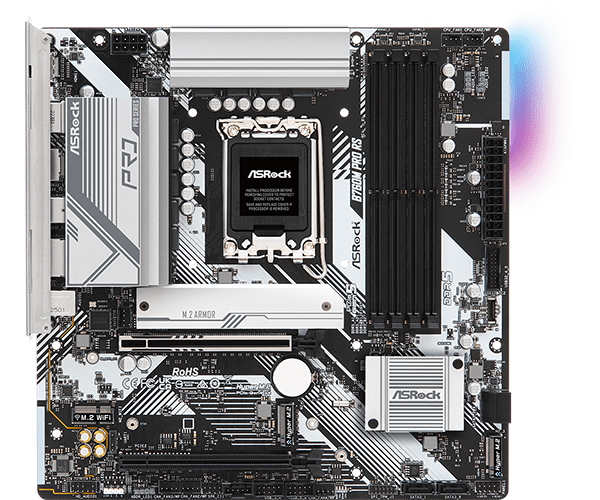 ASRock B760M Pro RS LGA 1700 Intel Motherboard | 90 - MXBLH0 - A0UAYZ - Vektra Computers LLC ASRock B760M Pro RS LGA 1700 Intel Motherboard | 90 - MXBLH0 - A0UAYZ - Vektra Computers LLC